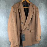 Gianfrate Jacket Mens XL Extra Large Brown Blazer Double Breasted Smart